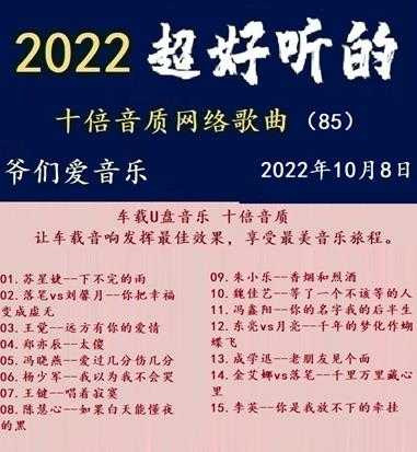 群星《2022超好听的十倍音质网络歌曲（85）》WAV分轨