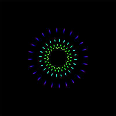 Photoshop放射的霓虹灯GIF动画效果