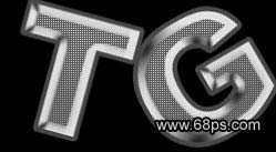 photoshop设计制作银白色的锁链字体