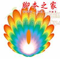 CorelDRAW使用交互式变形绘制斑斓孔雀