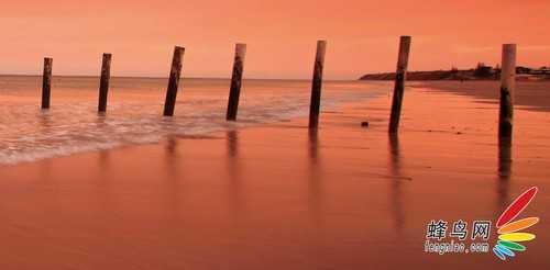 海滩日出拍摄实录 教你拍摄画中画的风光作品方法教程