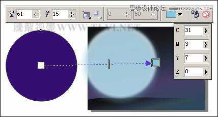 CorelDRAW实例教程：绘制随风飘舞的花瓣和月圆之夜飞逝的流星