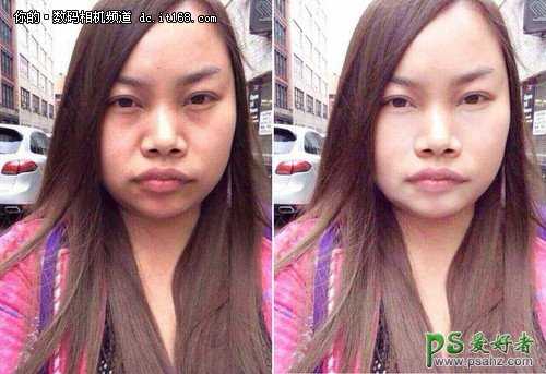 凤姐PS换脸美容教程:通过磨皮美肤美容让凤姐变出漂亮的明星脸