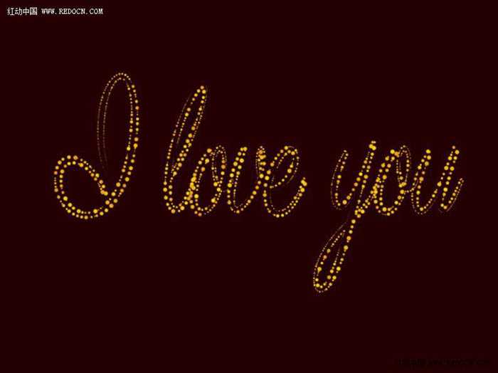 PS制作漂亮的金光闪闪的灯光文字效果