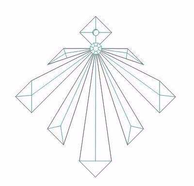 cdr怎么设计海蓝色的水晶挂件?