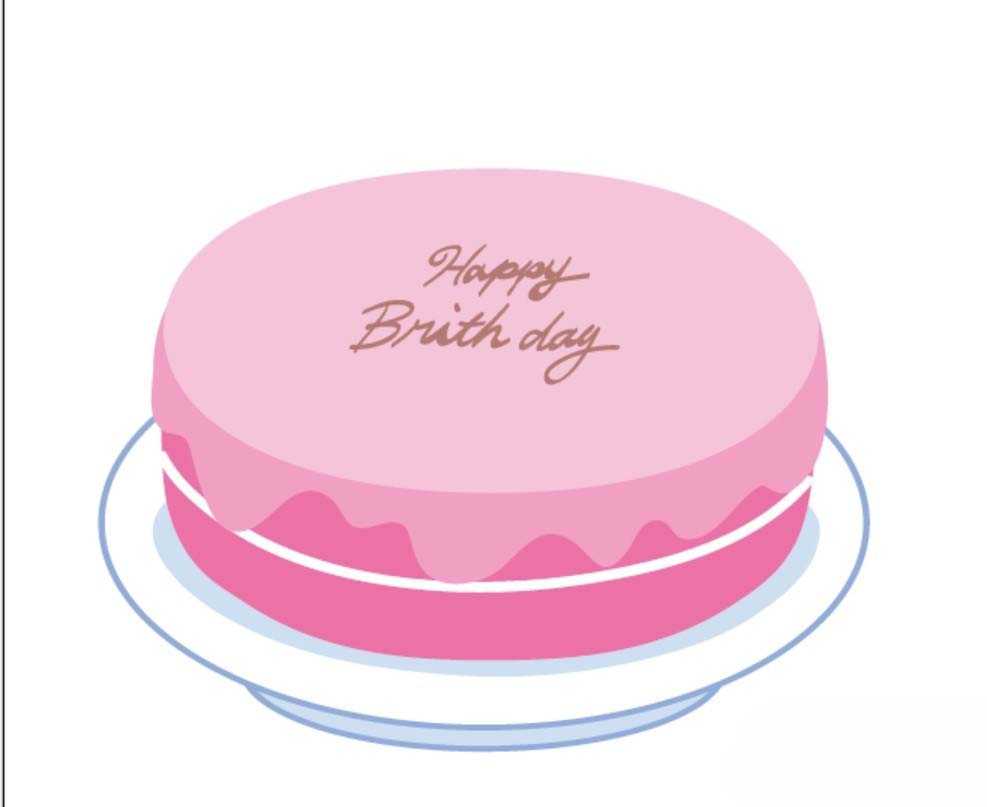 ai怎么绘制美味可口的卡通蛋糕图片?