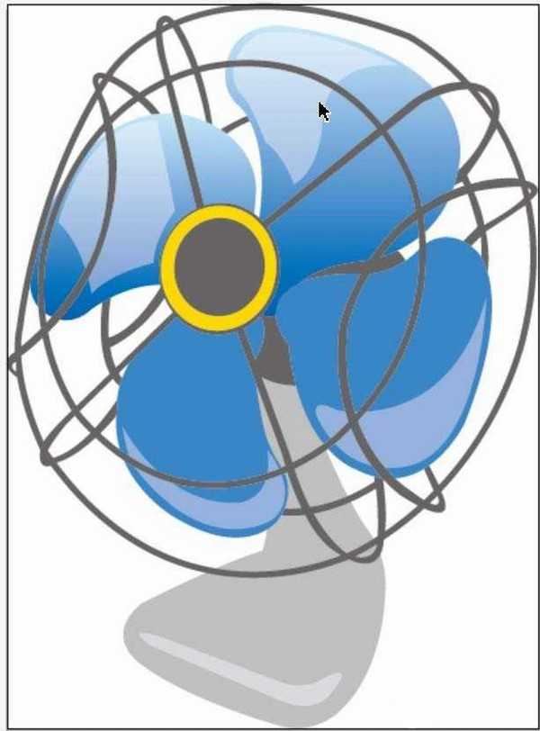 ai怎么画四叶电风扇?