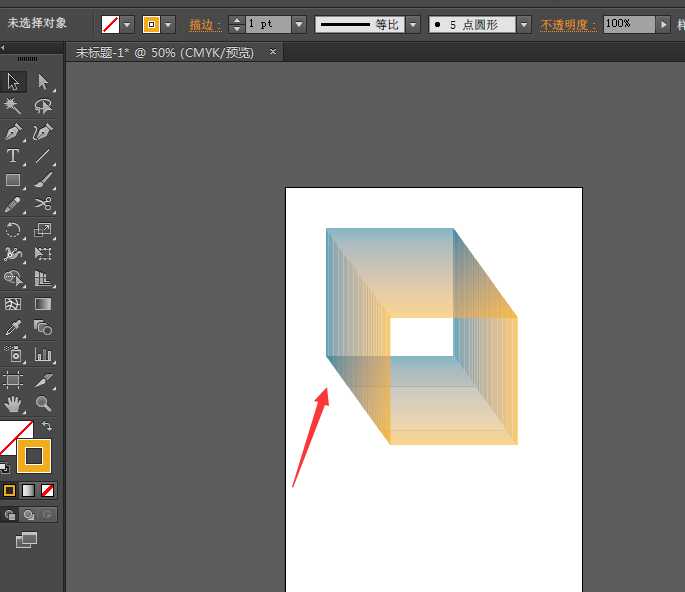 ai怎么制作线条组成的立体矩形框?