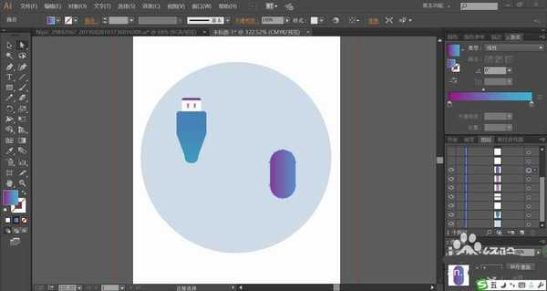 ai怎么设计扁平化的数据线图标?