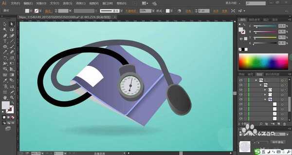 ai怎么设计血压计产品宣传图? ai血压计矢量图的画法
