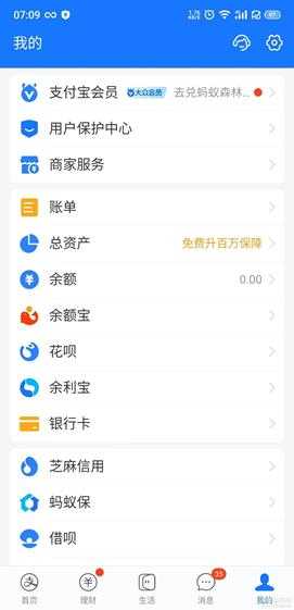 手机系统自带APP  支付宝10.1.32.1931